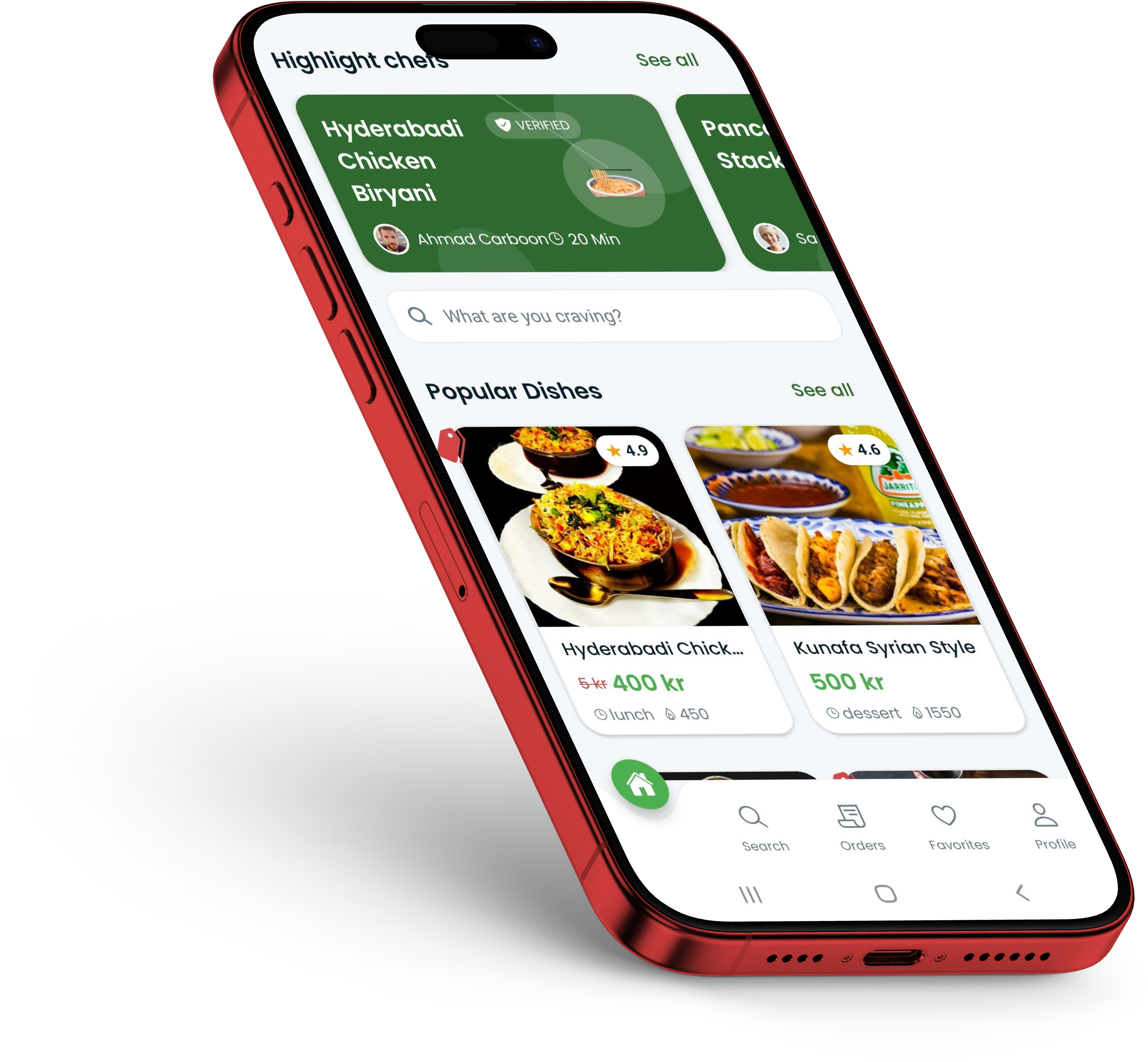 Discover homemade favorites mobile app preview