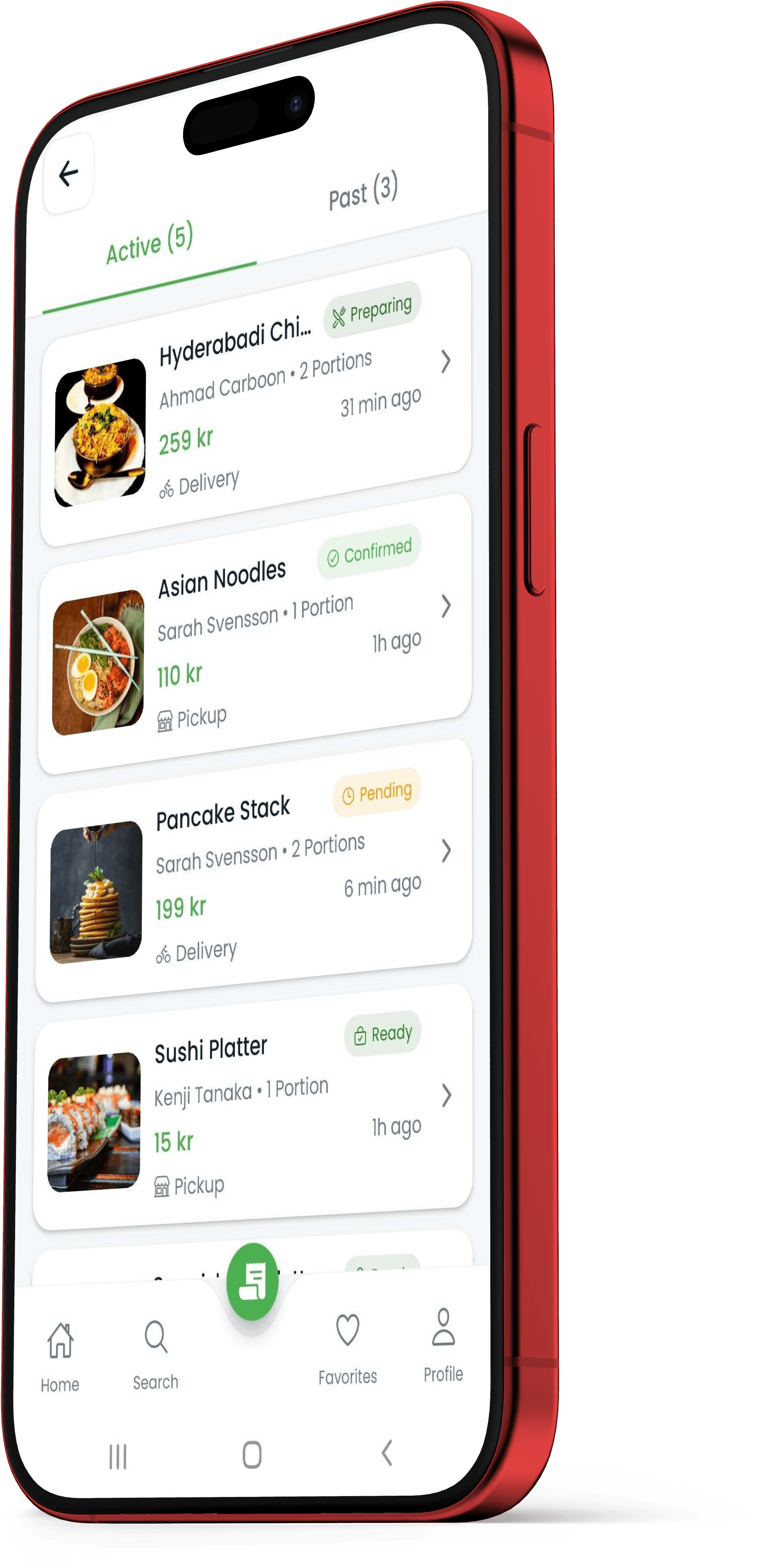 Pickup or doorstep mobile app preview